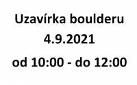 Uzavírka boulderu