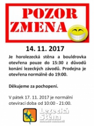 14.11.2017 Pozor změna